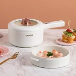 1.6L Smart Electric Cooking Pot Portable Saucepan Rice Cooker Multicooker Ceramic Liner Electric Skillet Fried Pan with Steamer - Image 2