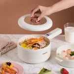 1.6L Smart Electric Cooking Pot Portable Saucepan Rice Cooker Multicooker Ceramic Liner Electric Skillet Fried Pan with Steamer - Image 3