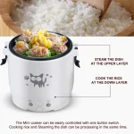 12V 24V Electric Rice Cooker Portable 1L Water Food Heater Machine Lunch Box Warmer 2 Persons Cooking Machine for Home Car Truck - Image 2