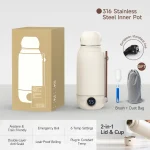 800ml Portable Electric Kettle Travel Boil Water Cup Thermo Pot Smart Teapot Temperature Adjustment Kettle With LED Display - Image 6