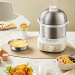 360W Electric Egg Boiler Breakfast Machine Multicooker Steamer Automatic Egg Cookers Home Egg Custard Steaming Cooker with Timer - Image 2