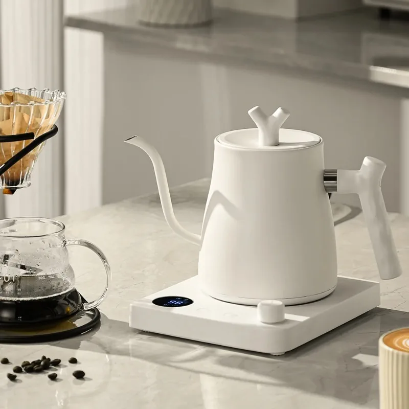 kf-S11bd9e55712b40f4b6a4862b02ac89fdk 1000W Electric Gooseneck Kettle 1000ml 304 Stainless Steel Coffee Pot Intelligent Constant Temperature LED Display for CoffeeTea - Image 1