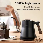 110V Gooseneck Electric Kettle Hand Brewing Coffee Pot Household 800ML Water Boiler Pot Tea Maker 1000W Rapid Heating Kettle US - Image 3