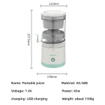 7.4V Electric Juicing Cup Orange Juicer Lemon Juice USB Chargeable Portable Squeezer Pressure Fruit Juicer for Home Kitchen - Image 6