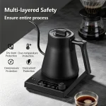 700ML Electric Gooseneck Kettle 1000W Temperature Control Rapid Heating Smart Teapot Hand Drip Brew Coffee Tea Water Pot 220V - Image 6