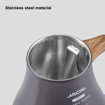 1.0L Retro Electric Kettle Gooseneck Hand Brewed Coffee Pot Slender Mouth Teapot Stainless Steel Liner Kettle with thermometer - Image 5