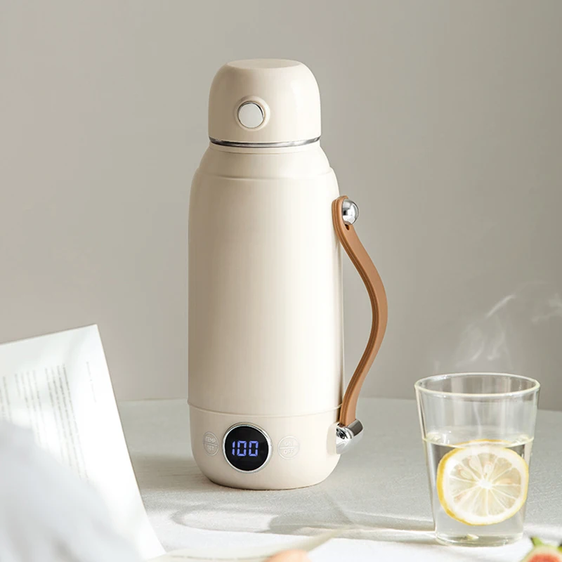 kf-S2dae6af95fdb42c7ba69d8ad35b1de61j 800ml Portable Electric Kettle Travel Boil Water Cup Thermo Pot Smart Teapot Temperature Adjustment Kettle With LED Display - Image 1