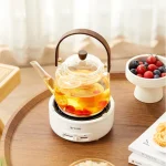 2.0L Foldable Electric Cooking Pot Home Hotpot Rice Cooker Multifunctional Electric Pan Non-stick Electric Skillet for Travel - Image 3