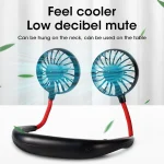 Neck Fan Portable Fan Hand Free Mini USB Rechargeable Neck Fan Cooling Wearable Suitable Fan Air Cooler for Outdoor Sports - Image 2