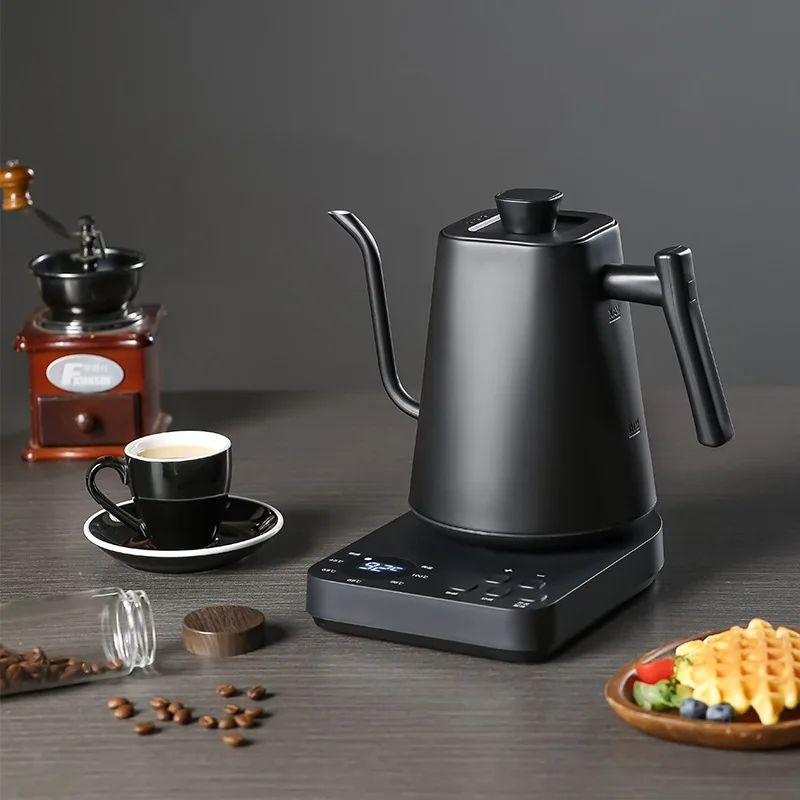 kf-S3d51d23d51a9417ebe933a0fb864a46ck 110V/220V Gooseneck Electric Kettle 1.0L Hand Brew Coffee Pot Smart Teapot Temperature Control Pot 1200W Rapid Heating Kettle - Image 1