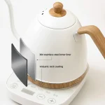 800ml Gooseneck Electric Kettle Hand Brew Coffee Pot Teapot 304 Stainless Steel Water Jug Slender Mouth Hand Brewing Pot 1000W - Image 5