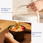 Electric Rice Cooker 1.2L Mini Rice Cooker Compact Rice Cooker Baby Food Pot Automatic Keep-Warm Function Non-stick Inner Pot - Image 6