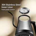 700ML Electric Gooseneck Kettle 1000W Temperature Control Rapid Heating Smart Teapot Hand Drip Brew Coffee Tea Water Pot 220V - Image 3