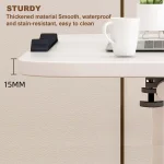 Overbed Table with Wheels Adjustable Height, Foldable Side Table, Rolling Table Standing Desk Potable Laptop Desk Computer Workstations for Home Office - Image 6