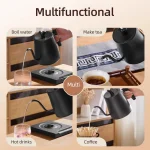 1.0L Gooseneck Electric Kettle Hand Brewing Coffee Pot 1000W Smart Temperature Control Teapot Slender Mouth Pot Boil Water Jug - Image 6