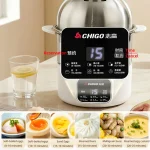 Double Layer Eggs Steamer Multifunction Stainless Steel Egg Boiler 24 Hour Booking Function Breakfast Machine Kitchen Appliances - Image 4