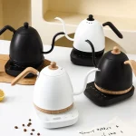 800ml Gooseneck Electric Kettle Hand Brew Coffee Pot Teapot 304 Stainless Steel Water Jug Slender Mouth Hand Brewing Pot 1000W - Image 6