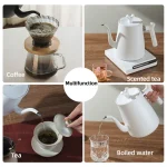 1000W Gooseneck Electric Kettle Hand Brewing Coffee Pot Smart Temperature Control Teapot 1.0L Slender Mouth Pot Boil Water Jug - Image 5