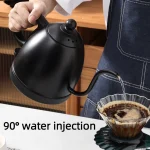 800ml Electric Kettle Gooseneck Hand Brew Coffee Pot Teapot 304 Stainless Steel Water Jug Slender Mouth Hand Brewing Pot 1000W - Image 4
