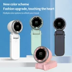 Portable Handheld Mini Fan Turbo High-Speed Hanging Neck Cooling Fan Digital Display USB Rechargeable Fan for Camping - Image 5