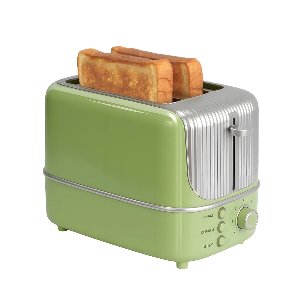 kf-S857b1d01ab4d48939ef148aeb72332c0z 110V/220V Toaster 2 Slice Wide Slot with 7 Preset Temperature and Defrost Small Household Bread Maker Sandwich Maker Toaster - Image 1