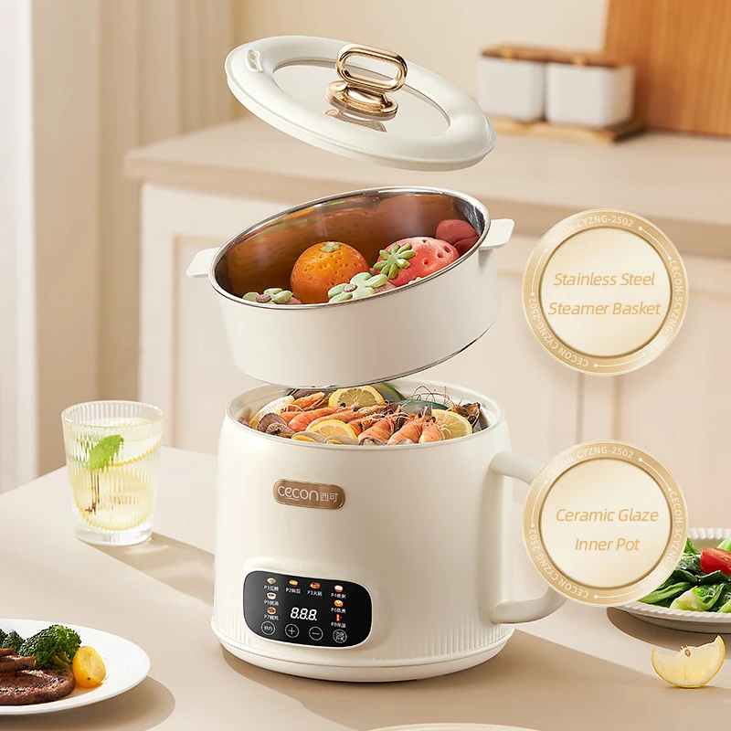kf-S89151b1bf91e4632a777f9bd66b793c5G 2.5L Multifunctional Rice Cooker Household Porridge Cooking Rice Cooker With Steamer Double Layer Non-Stick Electric Cooker 220V - Image 1