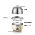 360W Electric Egg Boiler Breakfast Machine Multicooker Steamer Automatic Egg Cookers Home Egg Custard Steaming Cooker with Timer - Image 6