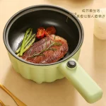 2.0L Electric Cooking Pot Multifunctional 600W Portable Long Handle Hot Pot Noodle Cooker for Dormitory Travel Home - Image 2