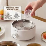 400W Electric Egg Boiler Breakfast Machine Multicooker Steamer Automatic Egg Cookers Home Egg Custard Steaming Cooker with Timer - Image 3