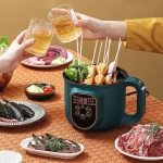 Electric Cooking Pot 1.8L 600W Portable Easy to Clean Noodle Ramen Pot for Home Office Party Kitchen Dorm - Image 2