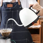 800ml Electric Kettle Gooseneck Hand Brew Coffee Pot Teapot 304 Stainless Steel Water Jug Slender Mouth Hand Brewing Pot 1000W - Image 2