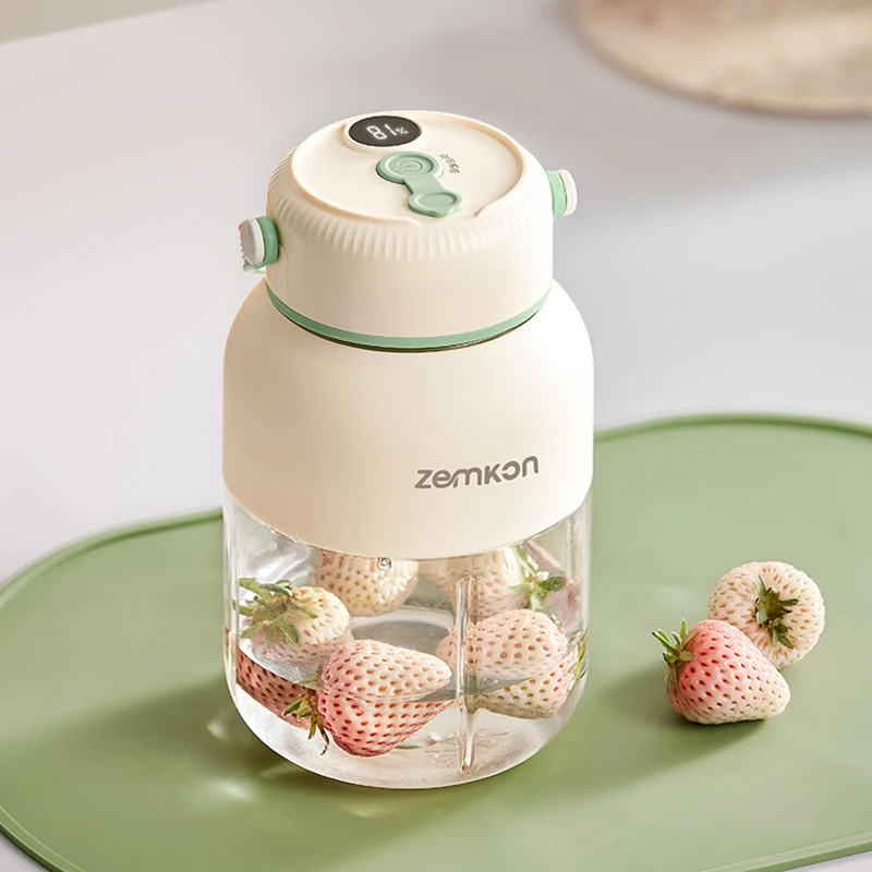 kf-S9e2af63598da49228103456ab1fd97beL 1100ML Portable Juicer Fresh Fruit Mixer 26 Blades USB Rechargeable Multifunctional Juicer Ice Crusher Smoothie Blender For Home - Image 1