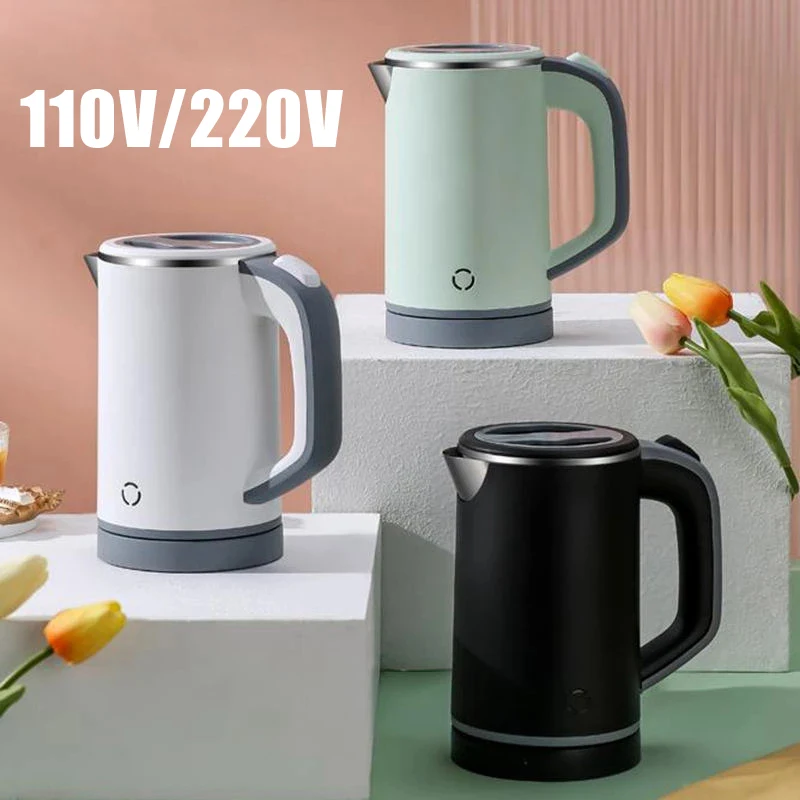 kf-Sa193e38c59c244e89e8d5a985a569824n 110V/220V Electric Kettle 0.8L Home Kettle Fast Heating Water Boiler Kettle Teapot Stainless Steel Liner Tea Maker Anti-overheat - Image 1