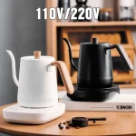 110V 220V Electric Kettle Gooseneck Hand Brew Coffee Pot Smart Temperature Control Heating Water Bottle Household Thermo Teapot