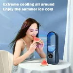 Portable USB Air Cooler Leafless Electric Desktop Fan 6 Speed Silent Timer Air Conditioner Cooling Humidifier Conditioning Fan - Image 5