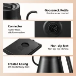 Electric Gooseneck Kettle 900ML Hand Brew Coffee Tea 1000W Pot Smart Teapot Temperature Control Pot Rapid Heating Kettle 220v - Image 4