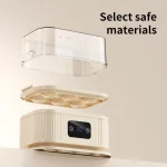 6 Eggs Boiler Steamer Multifunctional Electric Egg Cooker Kitchen Breakfast Maker 200W High-Power Smart Egg Steamer with Timer - Image 5