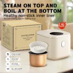 2.5L MultiCooker Electric Rice Cooker with Non-Stick Pot 1-3 People Mini Cooking Machine Steamed Smart Rice Cooker Kitchen 220V