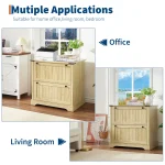 2 Drawer Farmhouse File Cabinet with Hanging File Folders for A4/Letter/Legal Size Documents,30" Wood Lateral Filing Cabinet for Home Office,Large File Storage Printer Stand Wood - Image 7