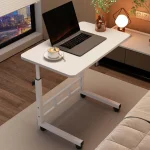 Adjustable Height Mobile Computer Desk, Small Standing Desk with Wheels, Portable Stand Up Desk, Mobile TV Tray Table Rolling Desk for Home Office, Study, and Small Spaces - Image 6