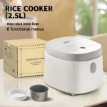 2.5L Electric Rice Cooker with Non-stick Inner Pot 2-3 People MultiCooker Mini Cooking Machine Steamed Smart Rice Cooker Kitchen