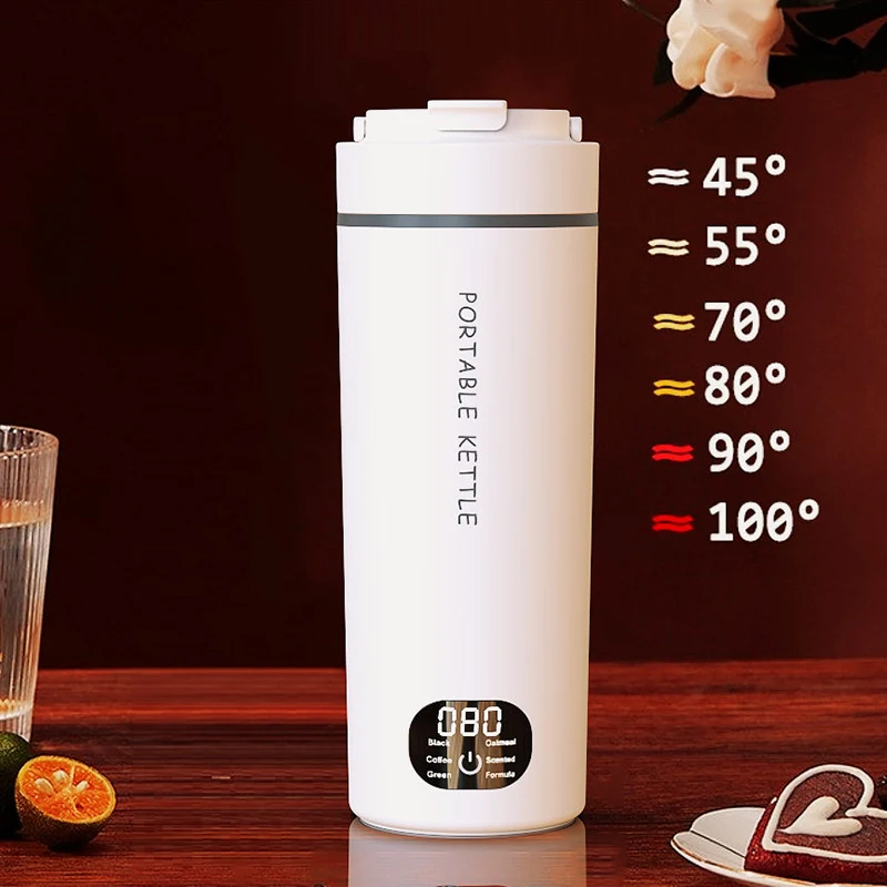 kf-Sce04c30ab872479f9cef6baa9201f9a42 100V-240V Portable Electric Kettle Travel Boil Water Cup Thermo Pot Smart Teapot Temperature Adjustment Kettle With LED Display - Image 1