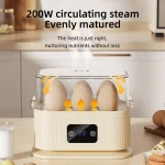 6 Eggs Boiler Steamer Multifunctional Electric Egg Cooker Kitchen Breakfast Maker 200W High-Power Smart Egg Steamer with Timer - Image 2