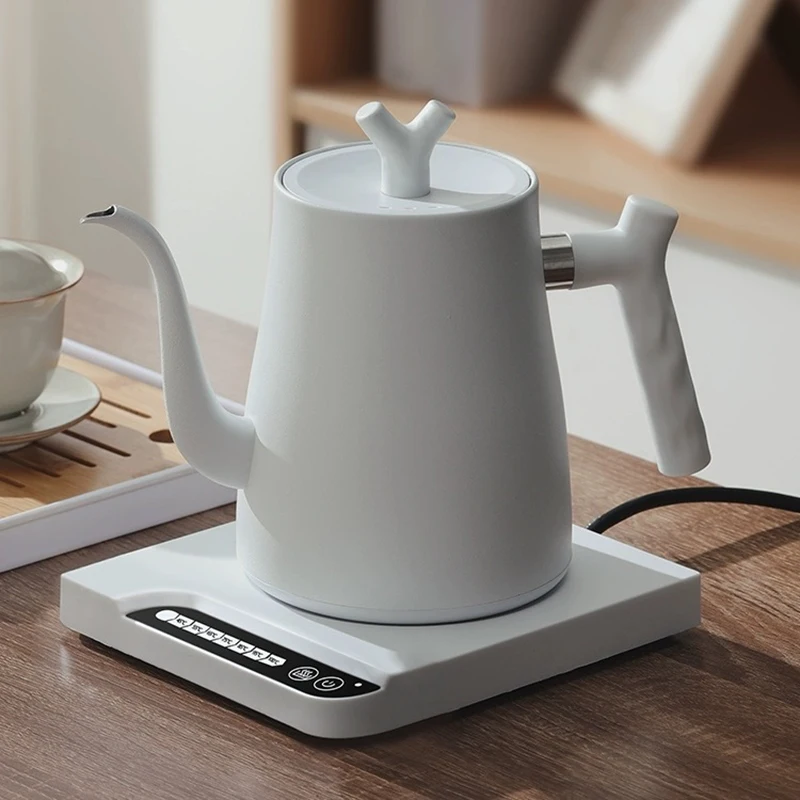 kf-Sda875b79b6824282888c8b3ecbd9d9065 1000W Gooseneck Electric Kettle Hand Brewing Coffee Pot Smart Temperature Control Teapot 1.0L Slender Mouth Pot Boil Water Jug - Image 1