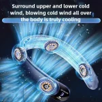 Neck Fan Turbine 360° 4000mAh Leafless Portable Vaneless Design 3 speed USB Rechargeable LED display Strong Wind Fast Cooling - Image 5