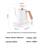 110V 220V Electric Kettle Gooseneck Hand Brew Coffee Pot Smart Temperature Control Heating Water Bottle Household Thermo Teapot - Image 6