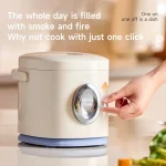 Electric Rice Cooker 1.2L Mini Rice Cooker Compact Rice Cooker Baby Food Pot Automatic Keep-Warm Function Non-stick Inner Pot - Image 3