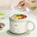 1.6L Electric Cooking Pot Folding Handle Portable Rice Cooker Travel Pot Multifunction Dormitory Hotpot Electric Frying Pan 220V - Image 2